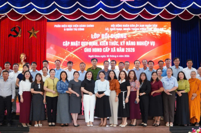 LỚP BỒI DƯỠNG CẬP NHẬT QUY ĐỊNH, KIẾN THỨC, KỸ NĂNG NGHIỆP VỤ CHO HỘI ĐỒNG NHÂN DÂN CẤP XÃ NĂM 2026 TẠI XÃ NGÃI GIAO, THÀNH PHỐ HỒ CHÍ MINH