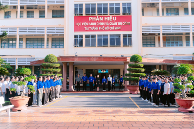 LỄ CHÀO CỜ ĐẦU NĂM HỌC TẠI PHÂN HIỆU HỌC VIỆN HÀNH CHÍNH VÀ QUẢN TRỊ CÔNG TẠI THÀNH PHỐ HỒ CHÍ MINH