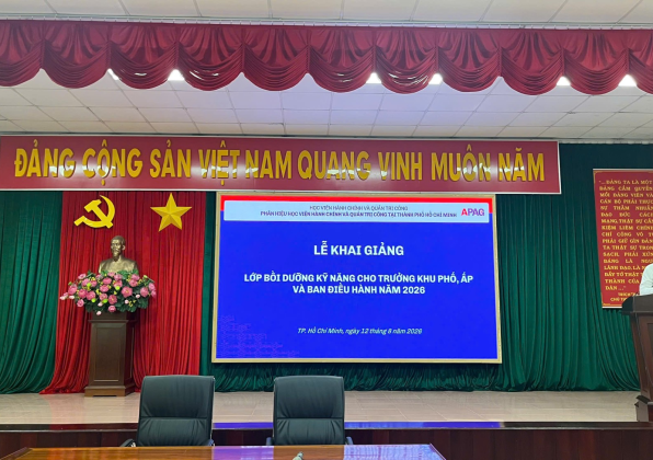 KHAI GIẢNG LỚP BỒI DƯỠNG KỸ NĂNG NGHIỆP VỤ CHO TRƯỞNG KHU PHỐ, ẤP, BAN ĐIỀU HÀNH NĂM 2026